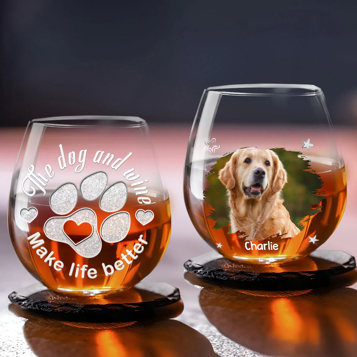 Life Would Be Better Photo - Personalized Custom Wine Glass