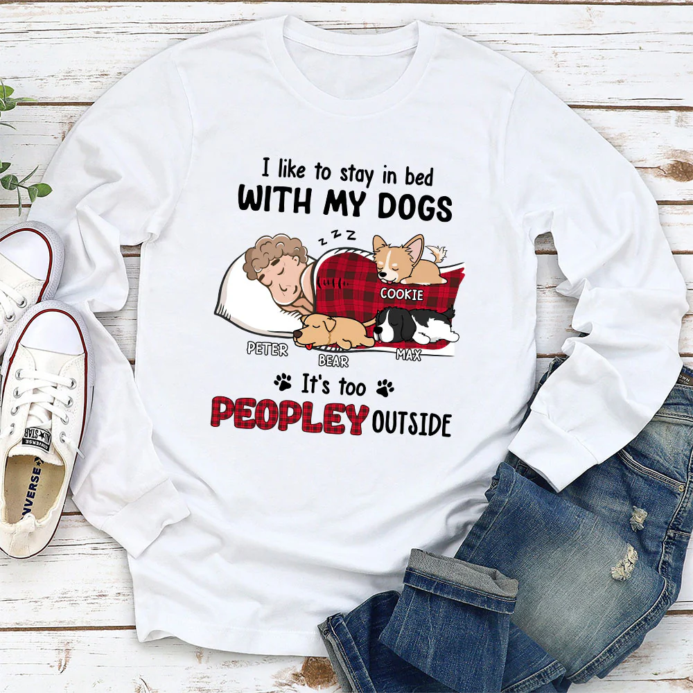 Like To Stay In Bed - Personalized Custom Long Sleeve - Image 3