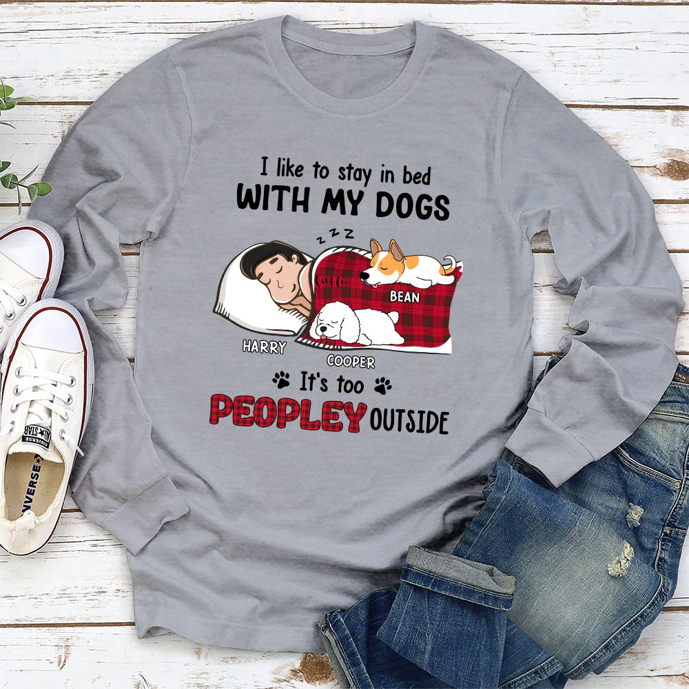 Like To Stay In Bed - Personalized Custom Long Sleeve - Image 5