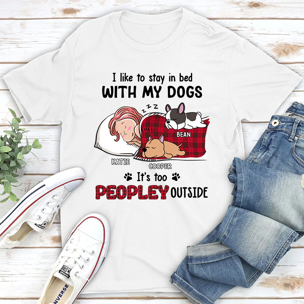 Like To Stay In Bed - Personalized Custom Unisex T-shirt - Image 4