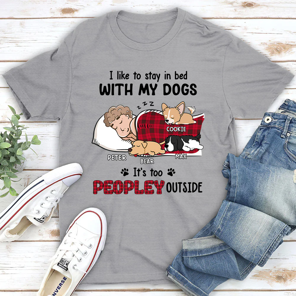 Like To Stay In Bed - Personalized Custom Unisex T-shirt - Image 5
