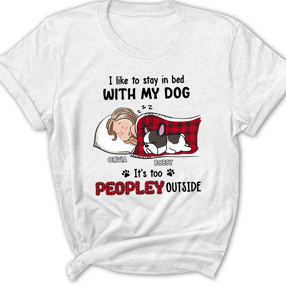 Like To Stay In Bed - Personalized Custom Women T-shirt