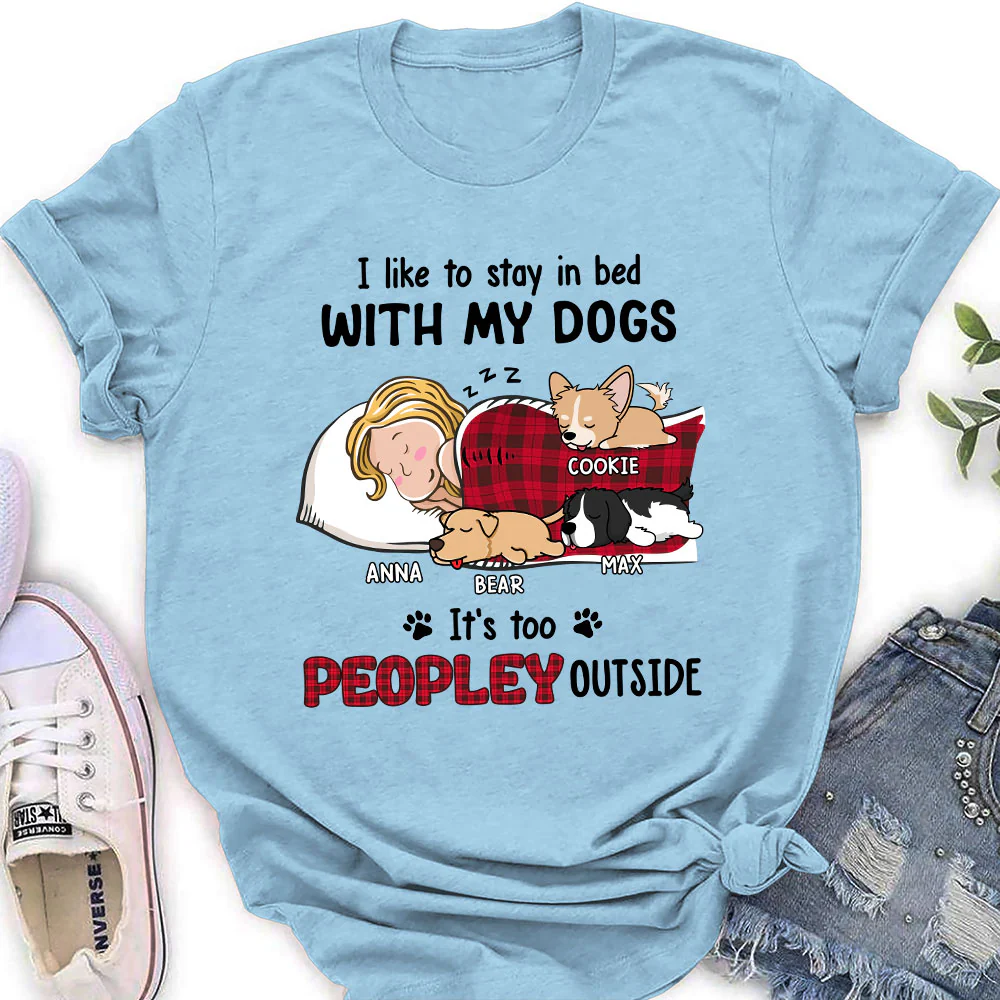 Like To Stay In Bed - Personalized Custom Women T-shirt - Image 5