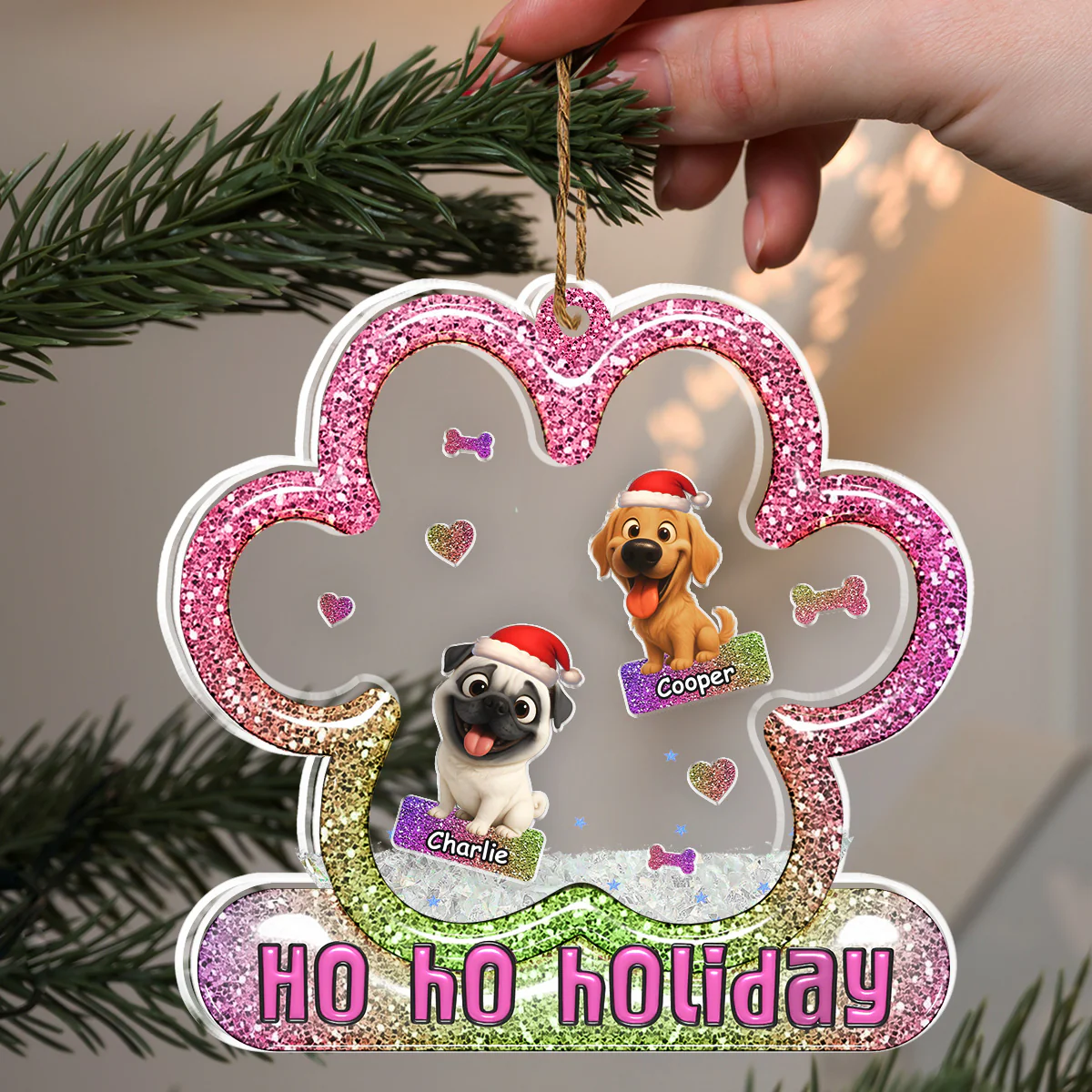 Literally Your Baby - Personalized Custom 3D Inflated Effect Acrylic Shaker Ornament - Image 3