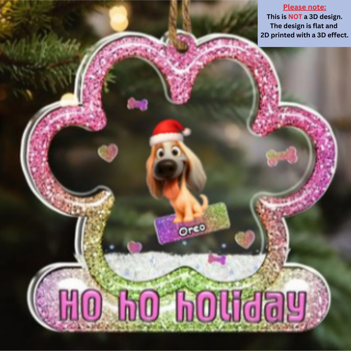 Literally Your Baby - Personalized Custom 3D Inflated Effect Acrylic Shaker Ornament - Image 6