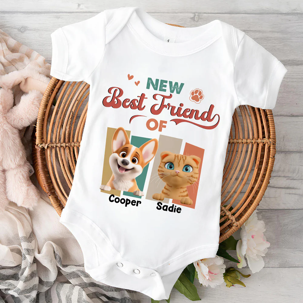 Little Hands Big Fur Family - Personalized Custom Baby Onesie - Image 2