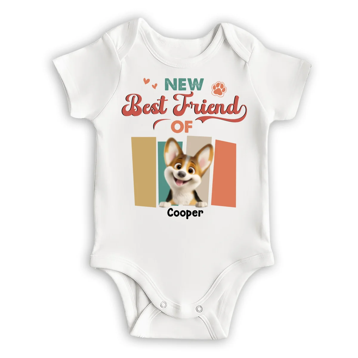 Little Hands Big Fur Family - Personalized Custom Baby Onesie - Image 6
