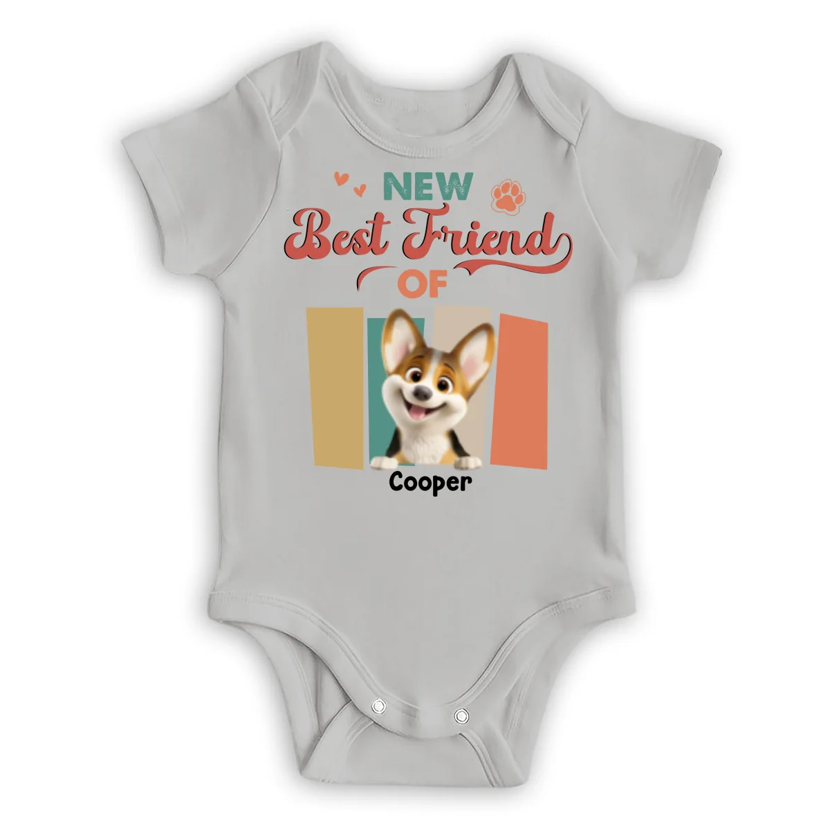 Little Hands Big Fur Family - Personalized Custom Baby Onesie - Image 8