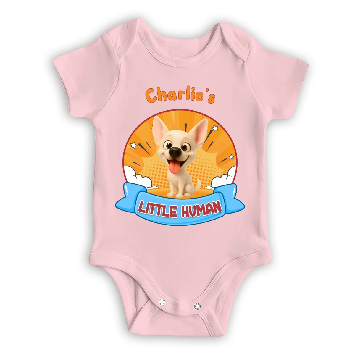 Little Human Of Dogs - Personalized Custom Baby Onesie - Image 9