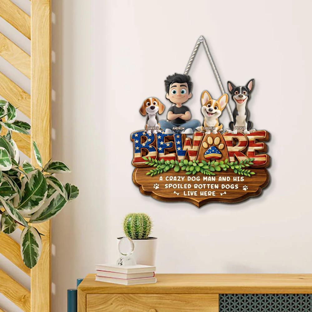 Live Here American Man Version - Personalized Custom 3D Effect Wood Sign - Image 4