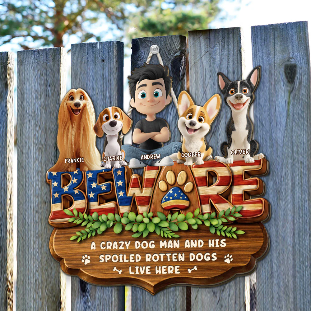 Live Here American Man Version - Personalized Custom 3D Effect Wood Sign - Image 5