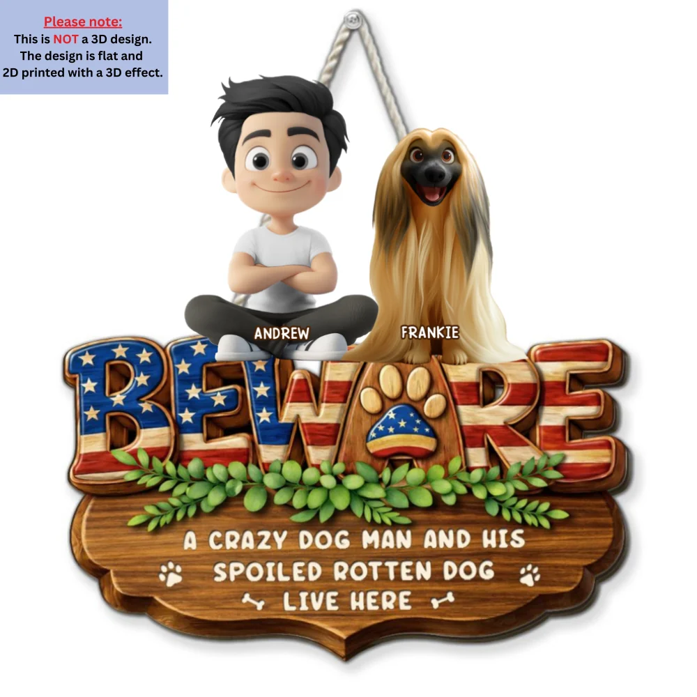 Live Here American Man Version - Personalized Custom 3D Effect Wood Sign - Image 6