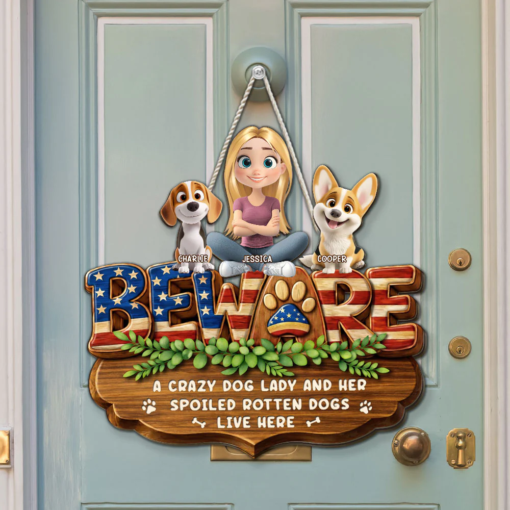 Live Here American - Personalized Custom 3D Effect Wood Sign - Image 2