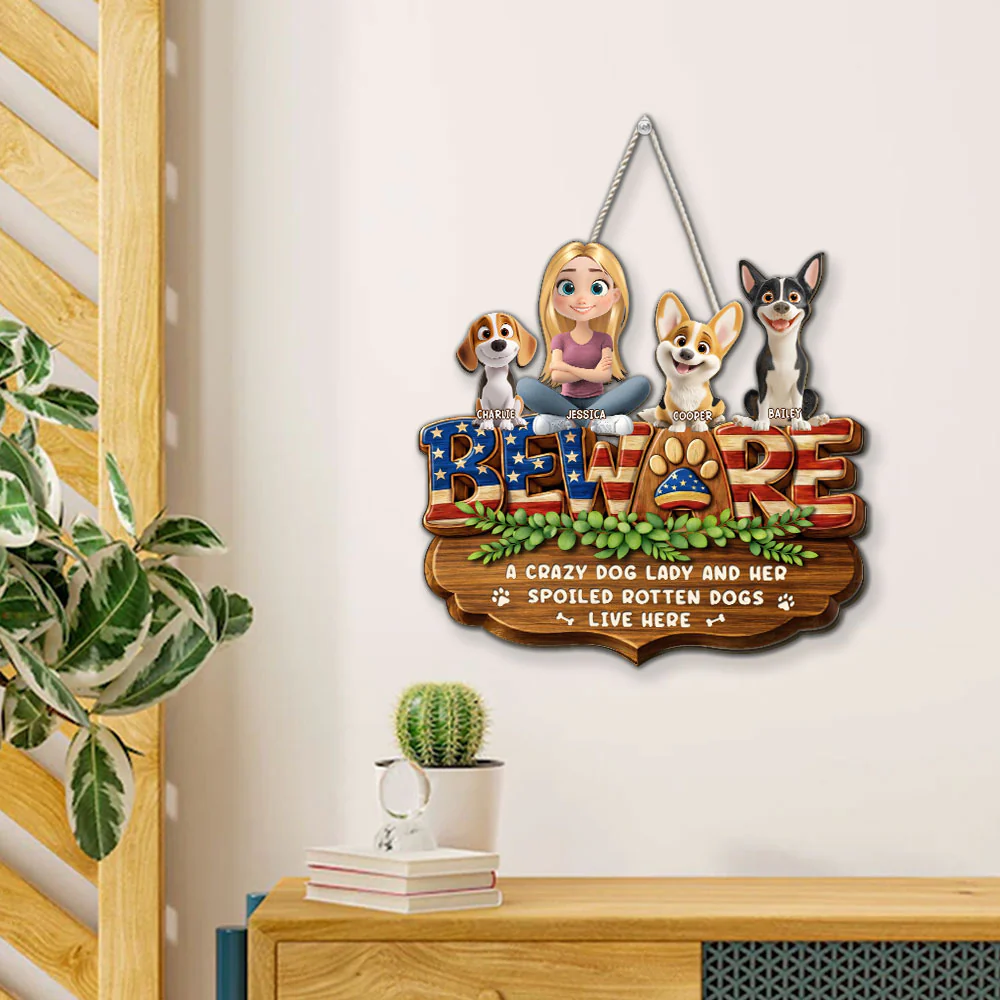 Live Here American - Personalized Custom 3D Effect Wood Sign - Image 4