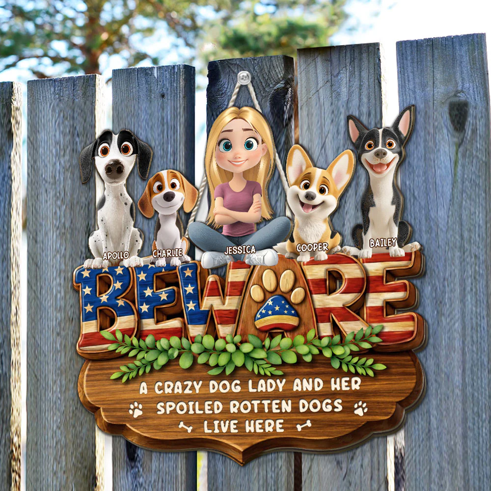 Live Here American - Personalized Custom 3D Effect Wood Sign - Image 5