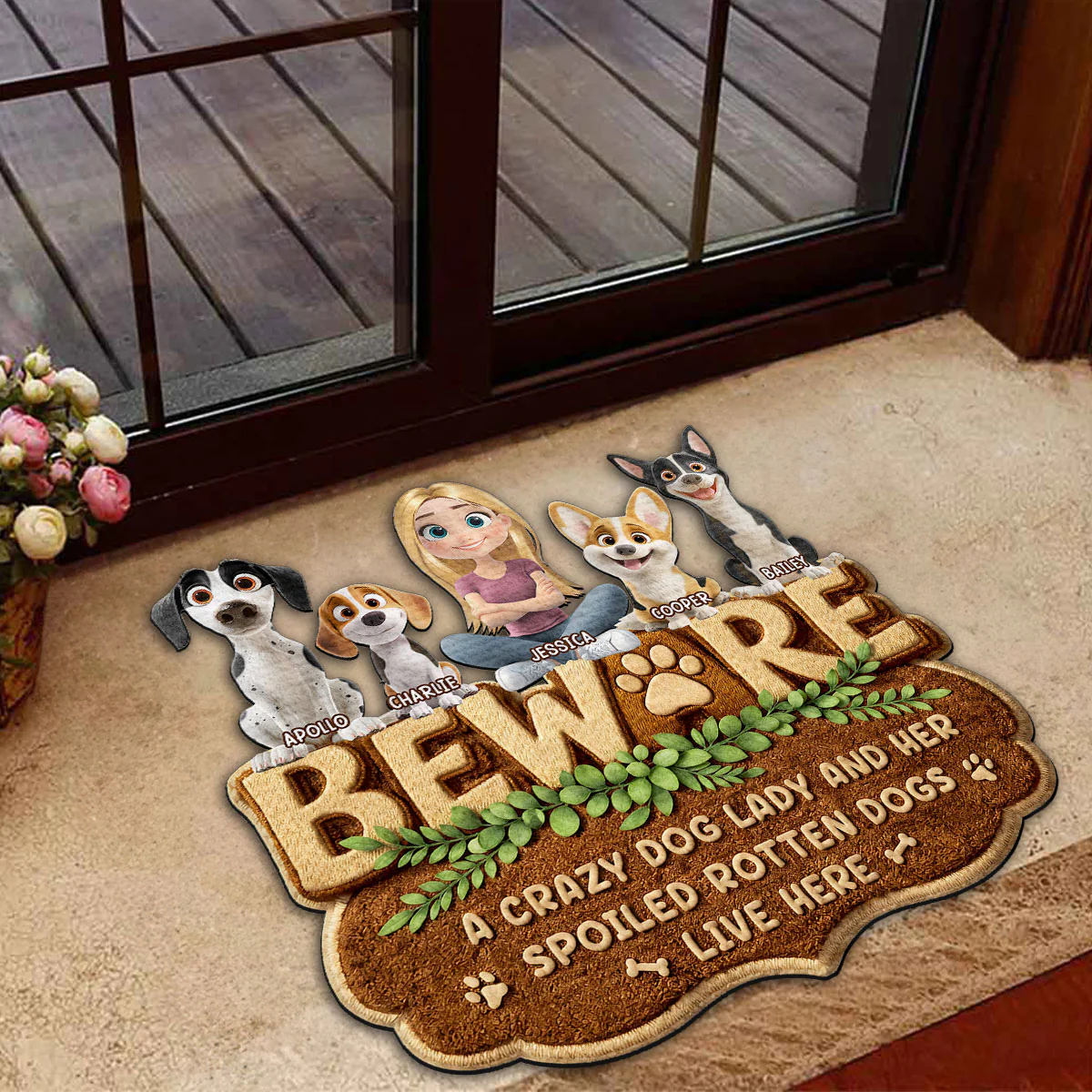 Live Here - Personalized Custom 3D Effect Doormat - Image 3