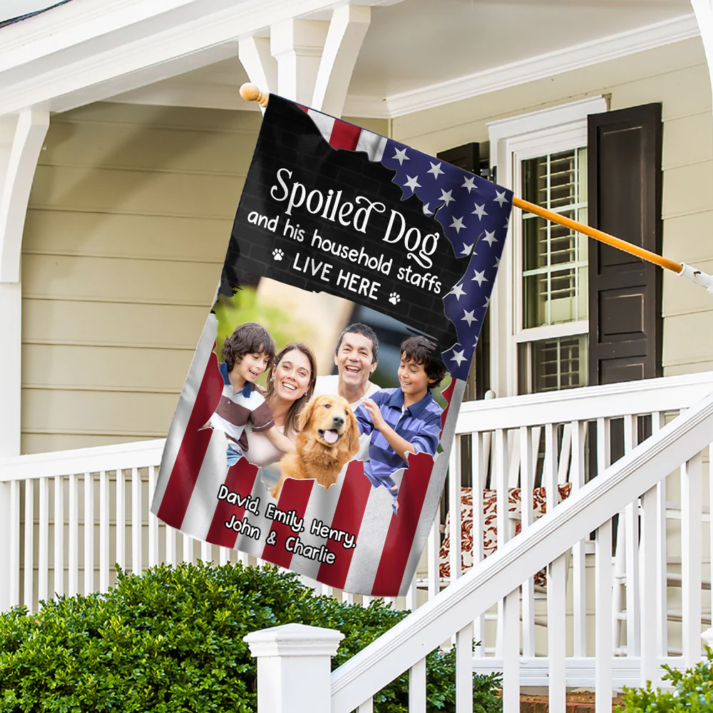 Live Here Photo - Personalized Custom Flag - Image 2