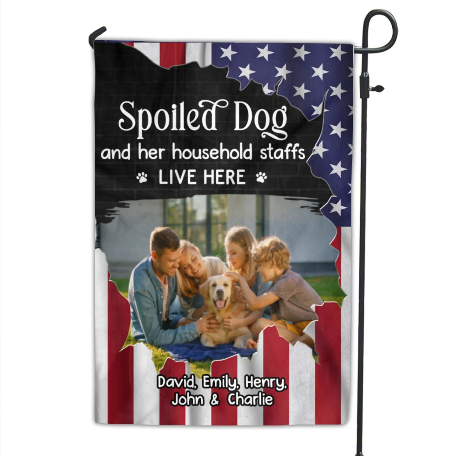 Live Here Photo - Personalized Custom Flag - Image 5