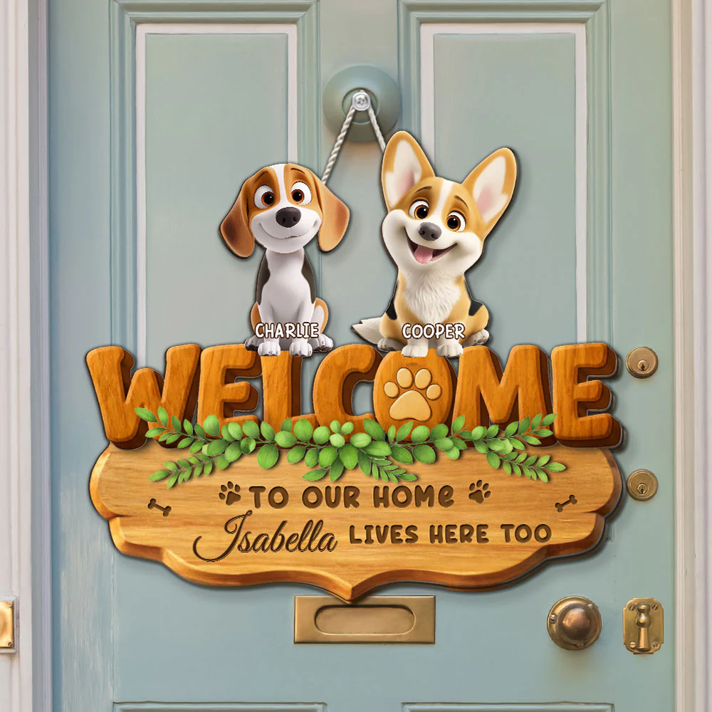 Live Here Too - Personalized Custom 3D Effect Wood Sign - Image 2