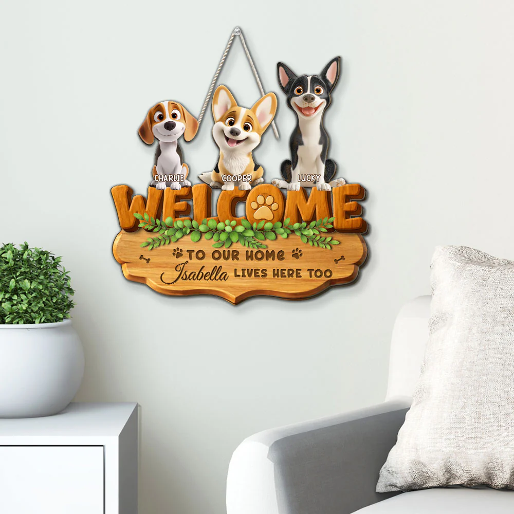 Live Here Too - Personalized Custom 3D Effect Wood Sign - Image 3