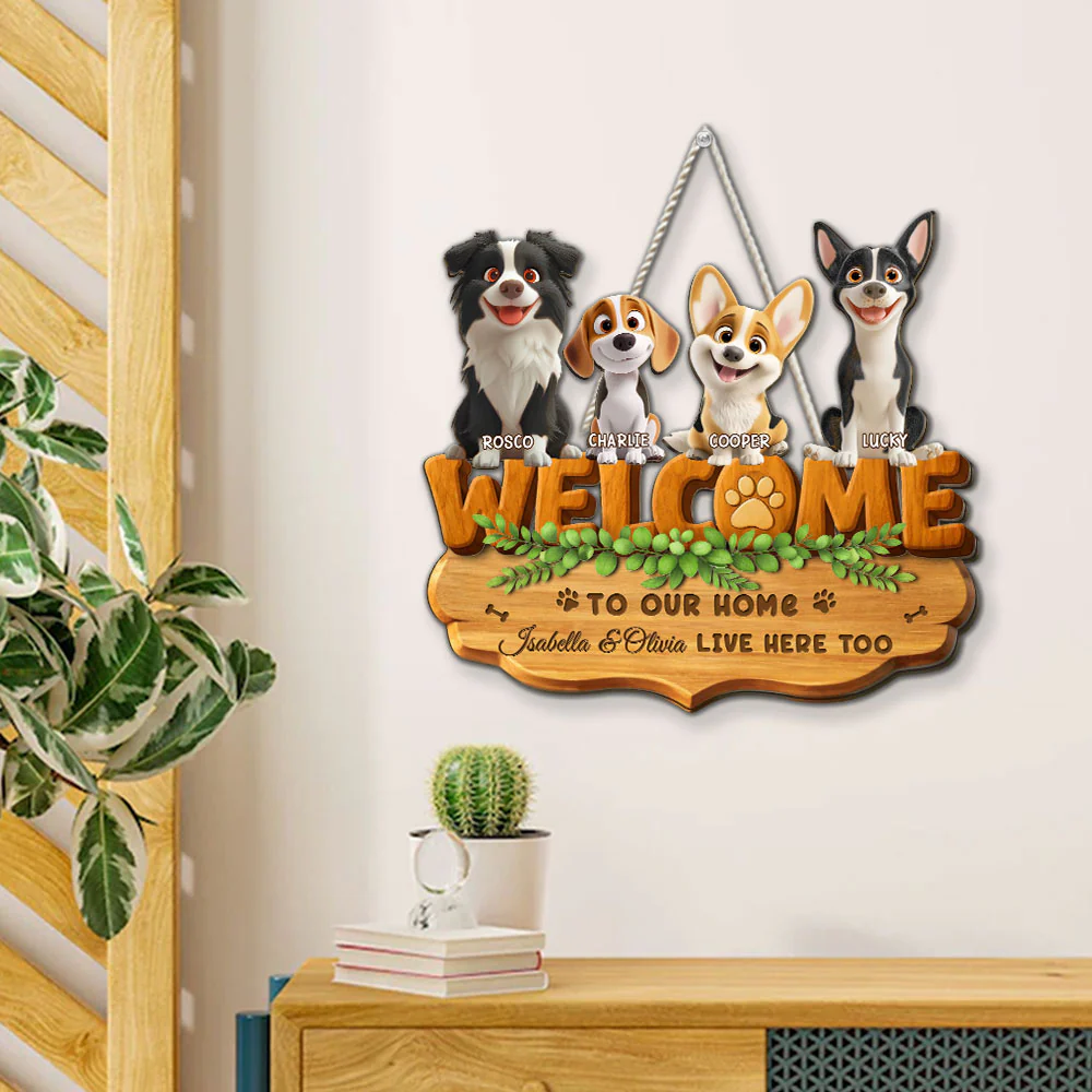 Live Here Too - Personalized Custom 3D Effect Wood Sign - Image 4