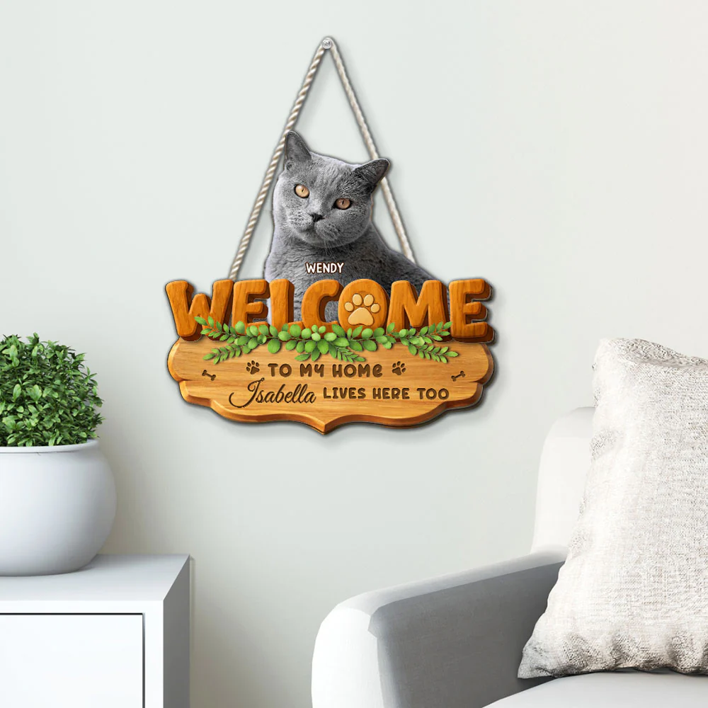 Live Here Too Photo - Personalized Custom 3D Effect Wood Sign - Image 2