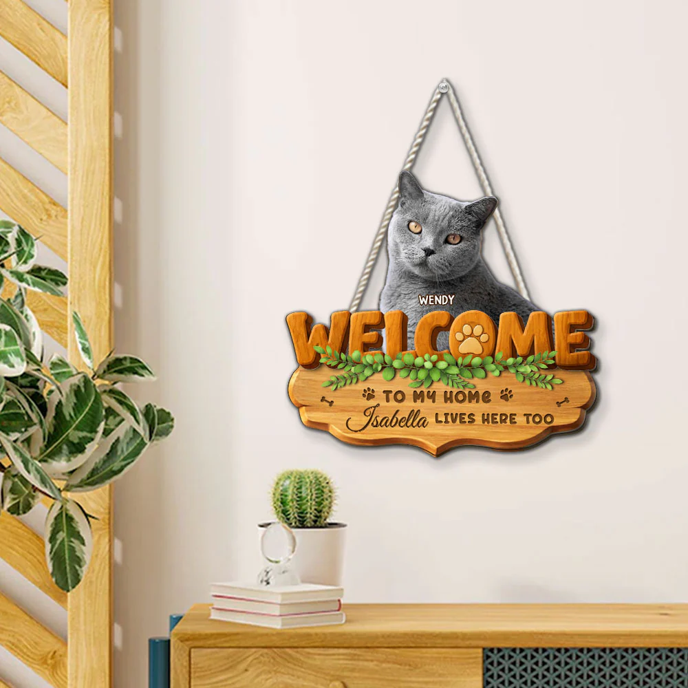 Live Here Too Photo - Personalized Custom 3D Effect Wood Sign - Image 3