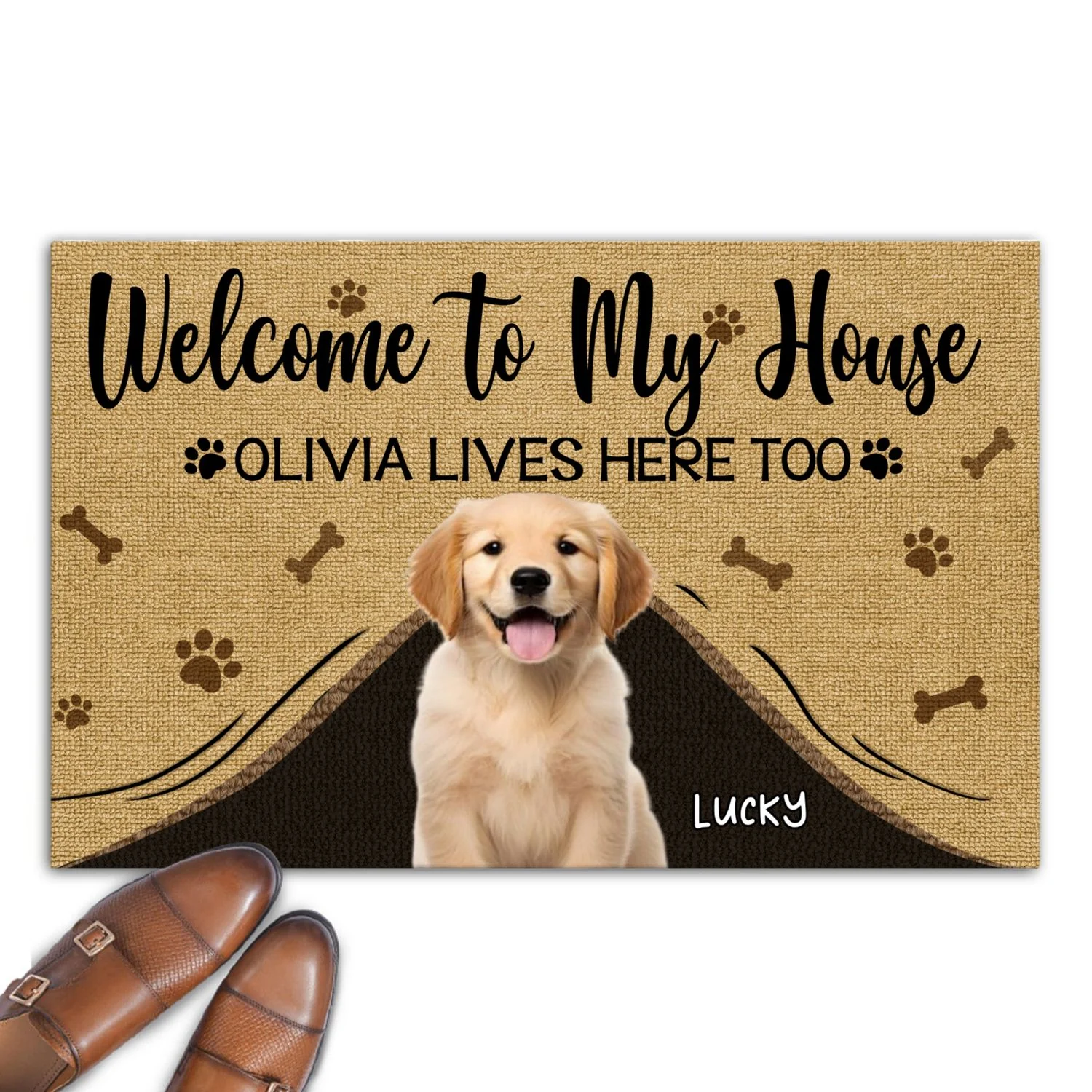 Live Here Too Photo - Personalized Custom Doormat - Image 4