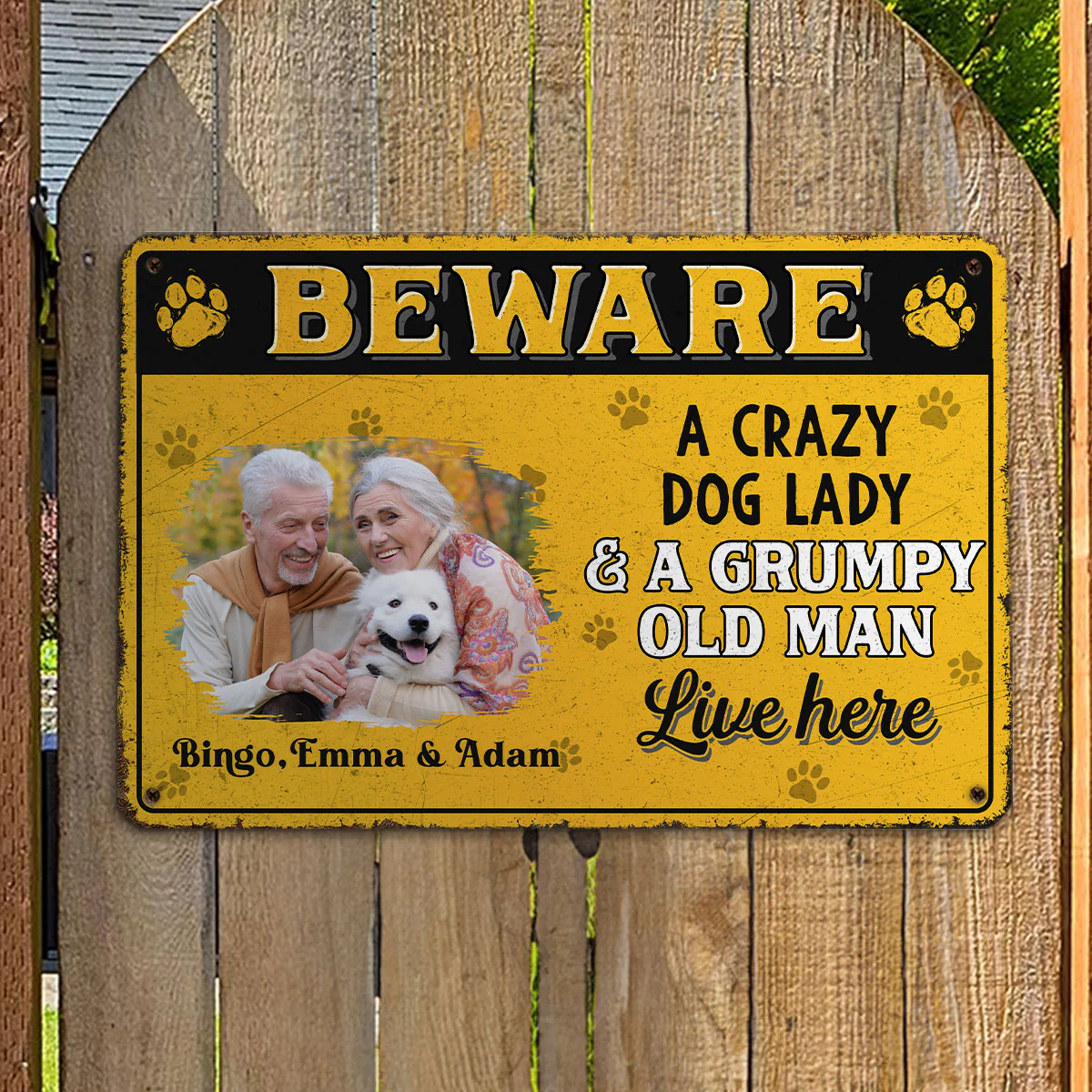 Live Here With Us Photo - Personalized Custom Metal Sign - Image 5