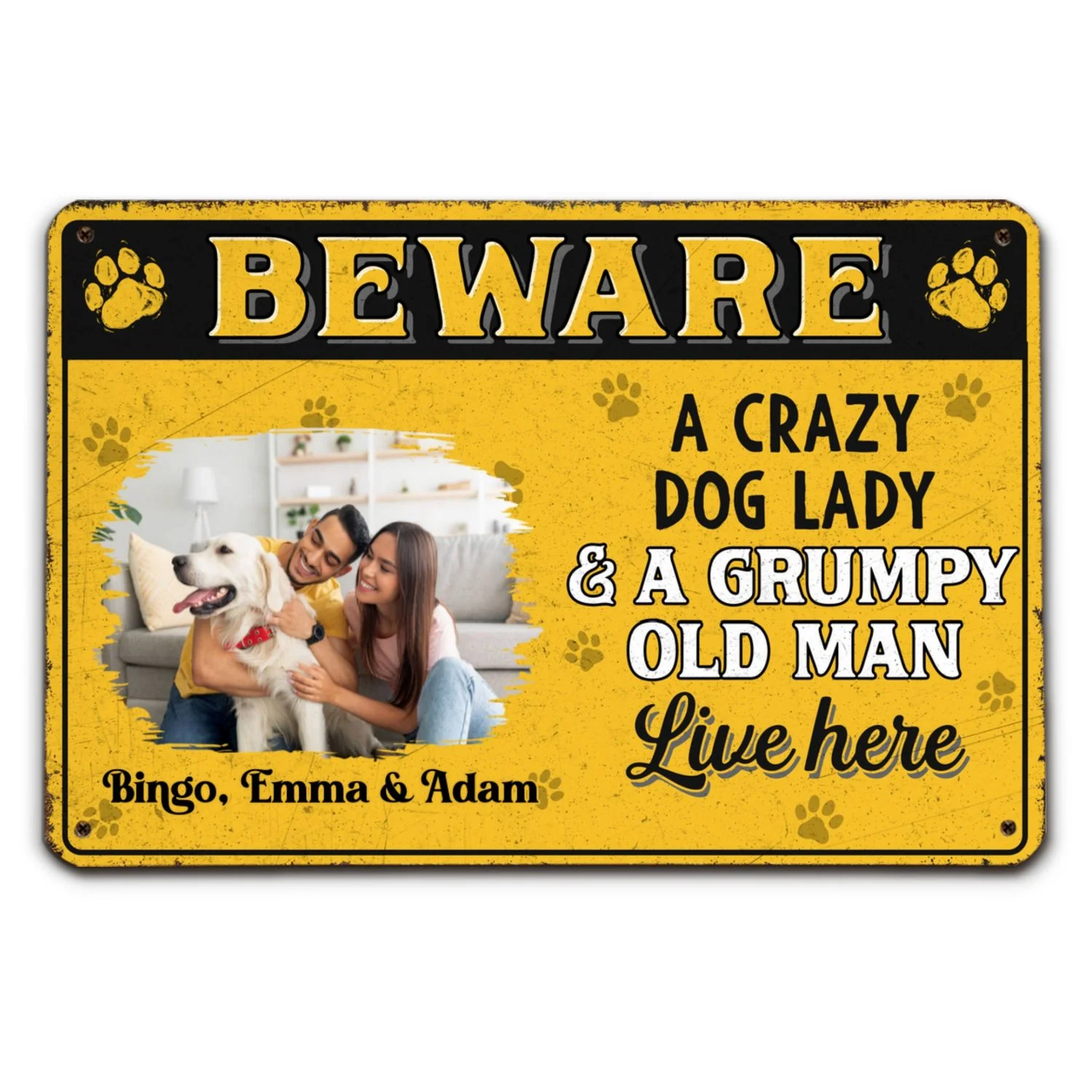 Live Here With Us Photo - Personalized Custom Metal Sign - Image 7