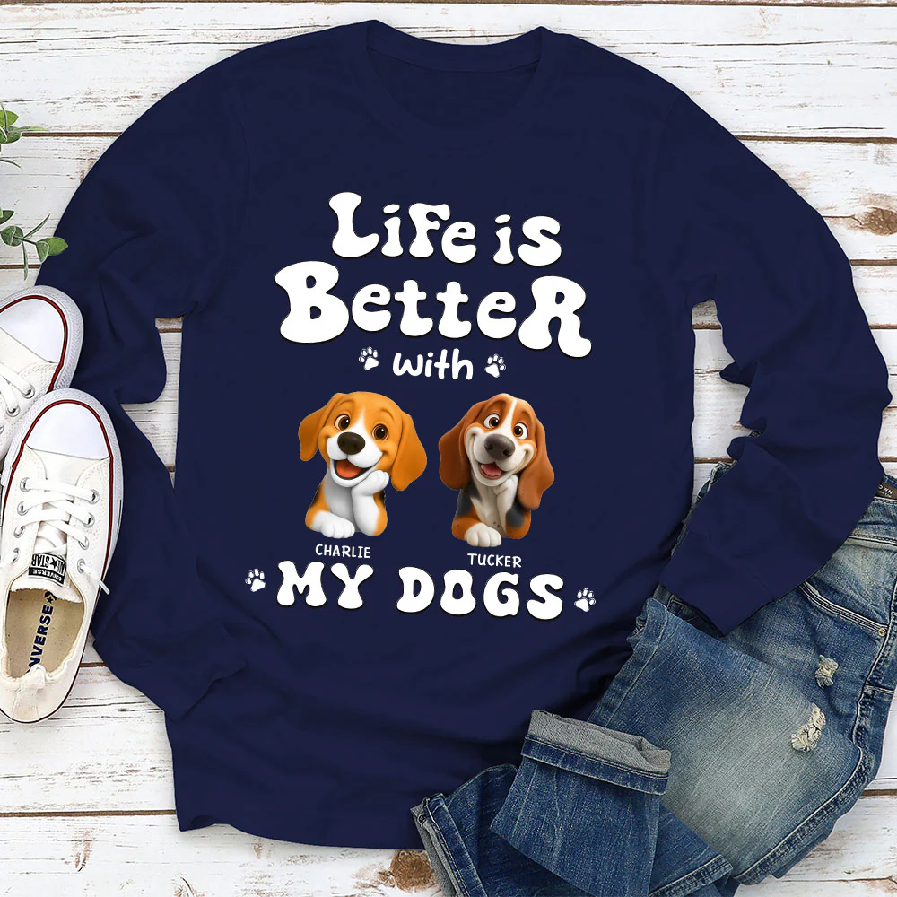 Living The Best Life - Personalized Custom Long Sleeve T-shirt - Image 2