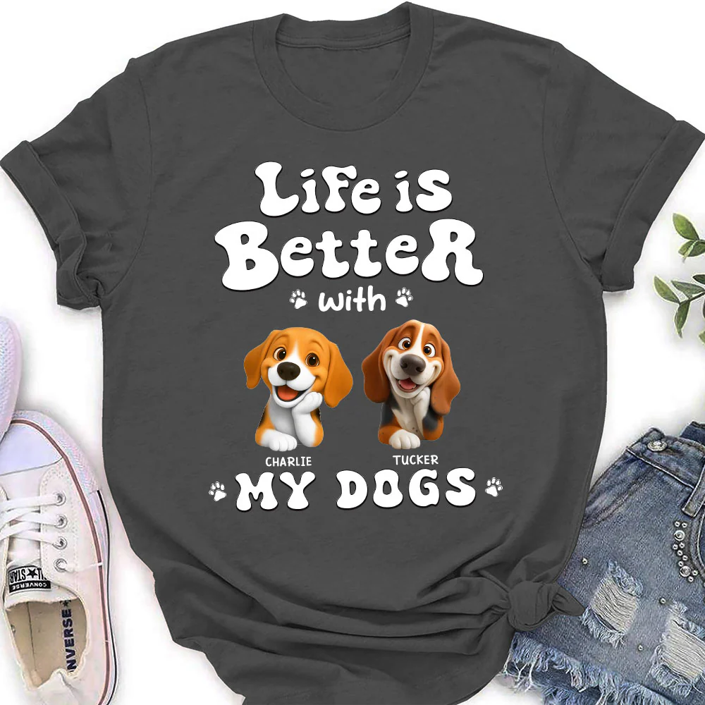 Living The Best Life - Personalized Custom Women's T-shirt - Image 4