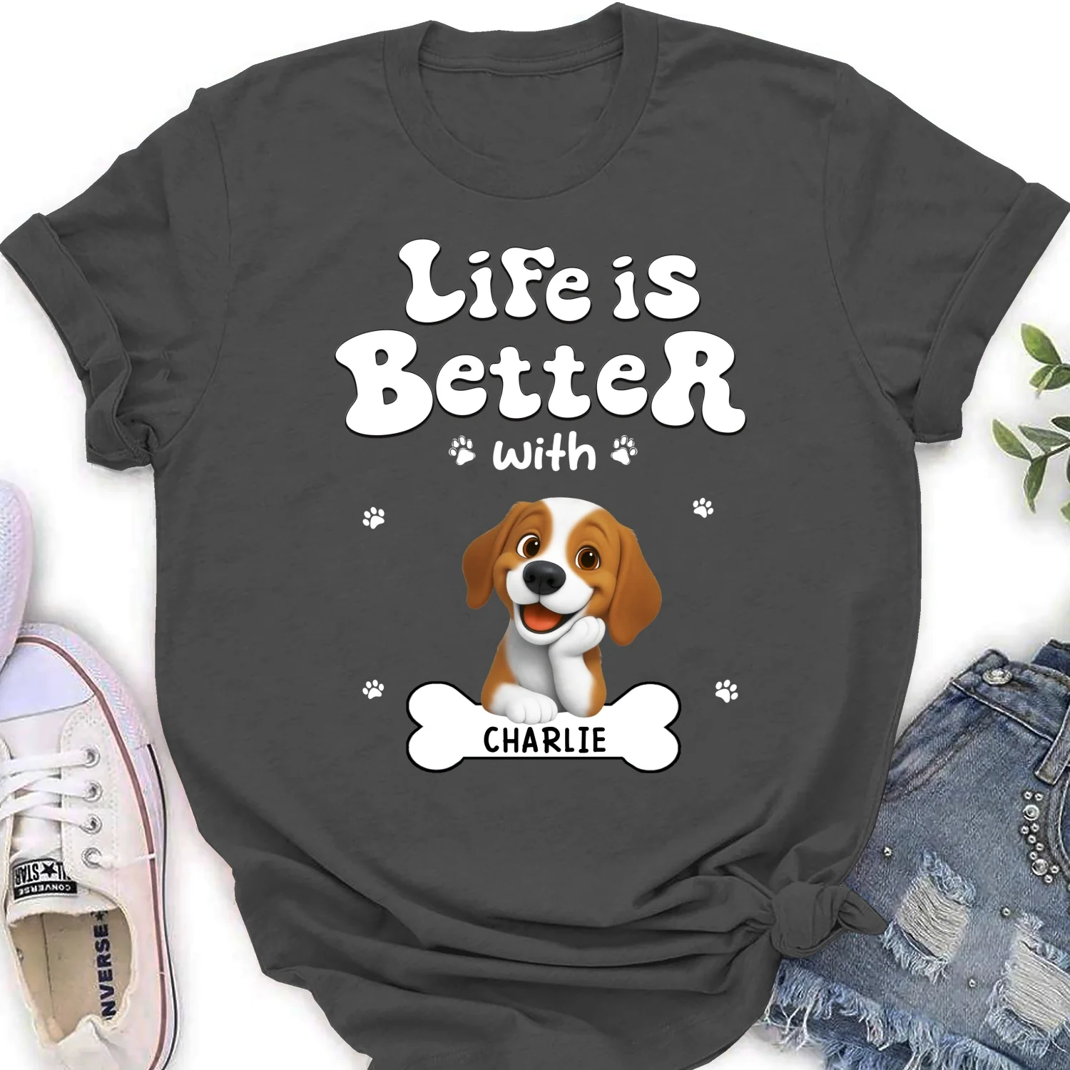 Living The Best Life - Personalized Custom Women's T-shirt - Image 9
