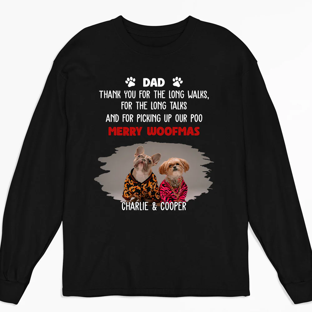 Long Walks Long Talks Dark Ver Photo - Personalized Custom Long Sleeve