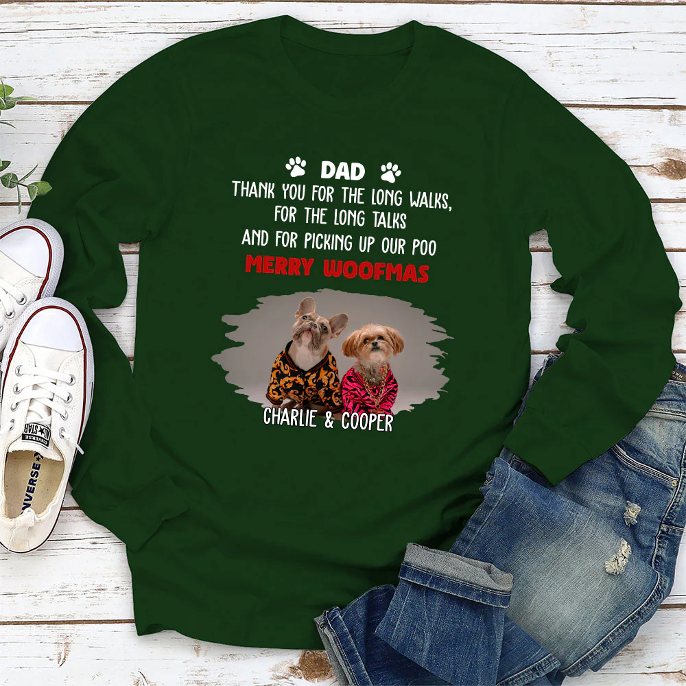 Long Walks Long Talks Dark Ver Photo - Personalized Custom Long Sleeve - Image 4