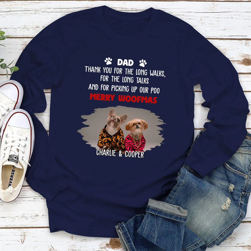 Long Walks Long Talks Dark Ver Photo - Personalized Custom Long Sleeve - Image 5