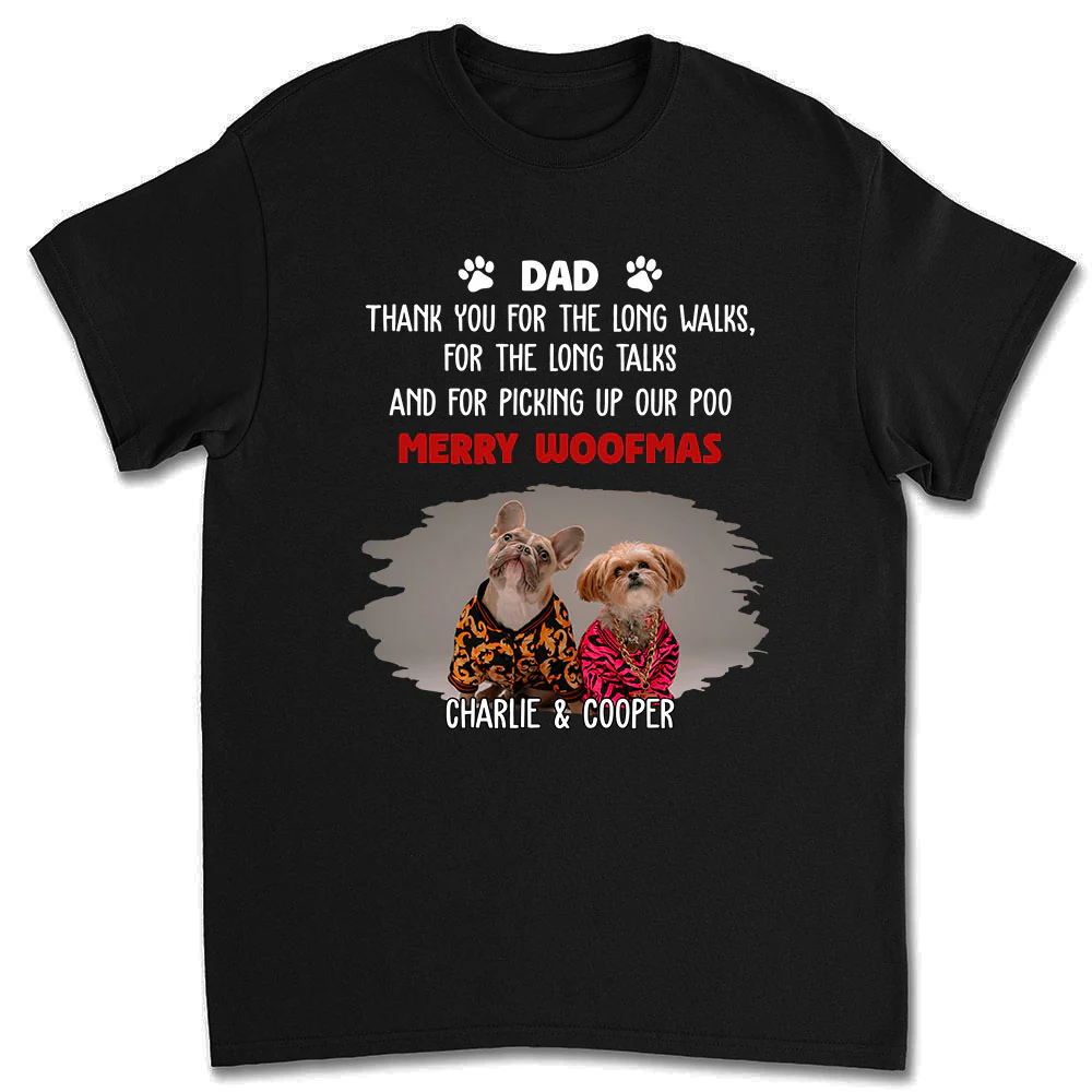 Long Walks Long Talks Dark Ver Photo - Personalized Custom Unisex T-shirt