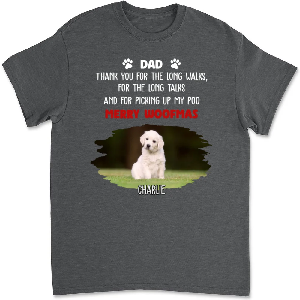 Long Walks Long Talks Dark Ver Photo - Personalized Custom Unisex T-shirt - Image 10