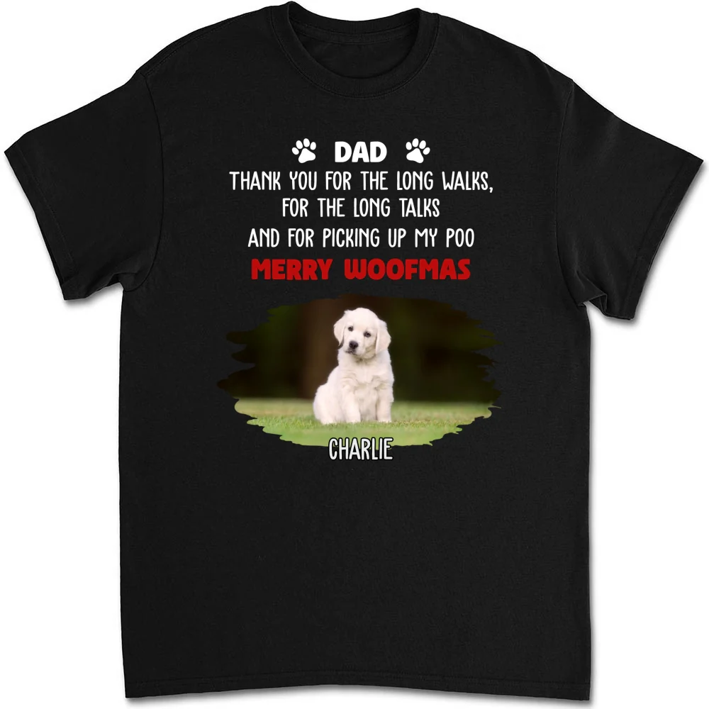 Long Walks Long Talks Dark Ver Photo - Personalized Custom Unisex T-shirt - Image 6