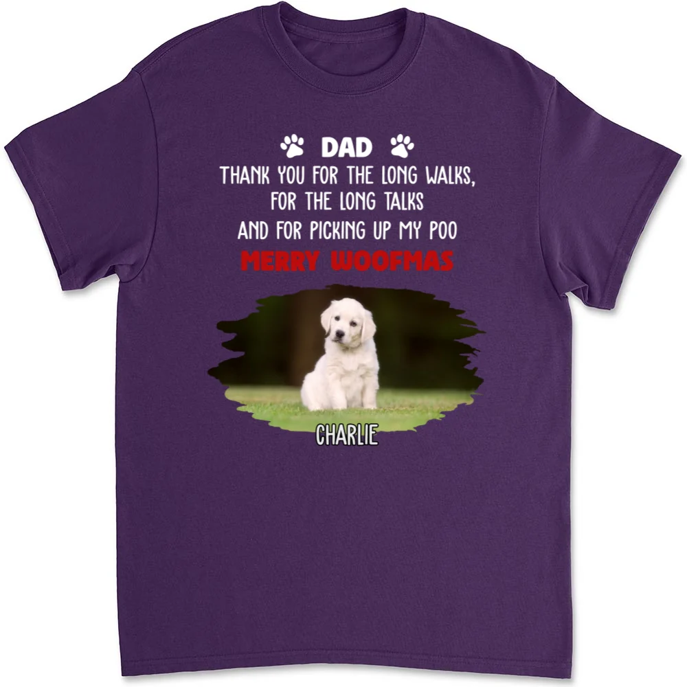 Long Walks Long Talks Dark Ver Photo - Personalized Custom Unisex T-shirt - Image 9