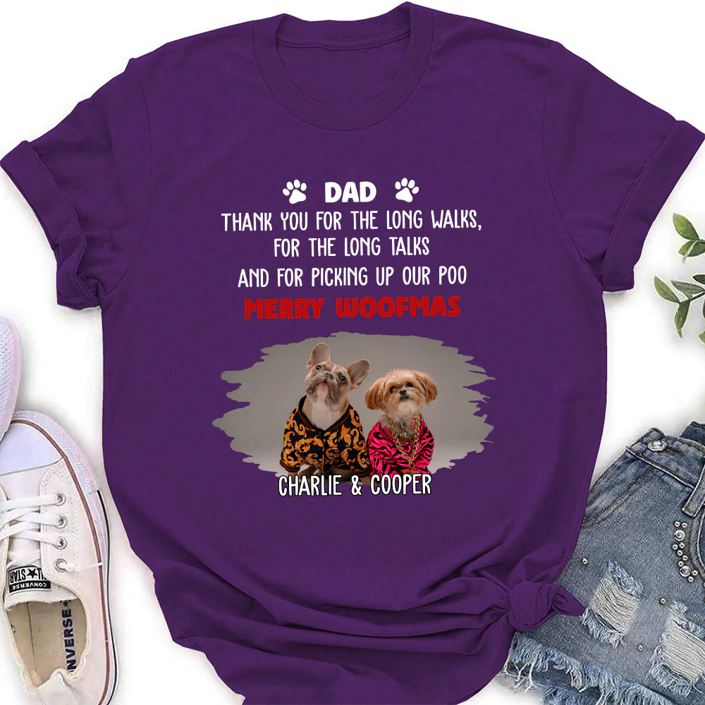 Long Walks Long Talks Dark Ver Photo - Personalized Custom Women's T-Shirt - Image 5