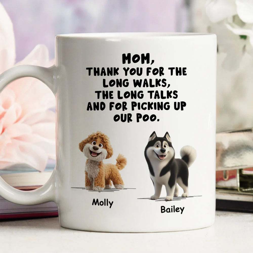 Long Walks Long Talks - Personalized Custom Coffee Mug - Image 2