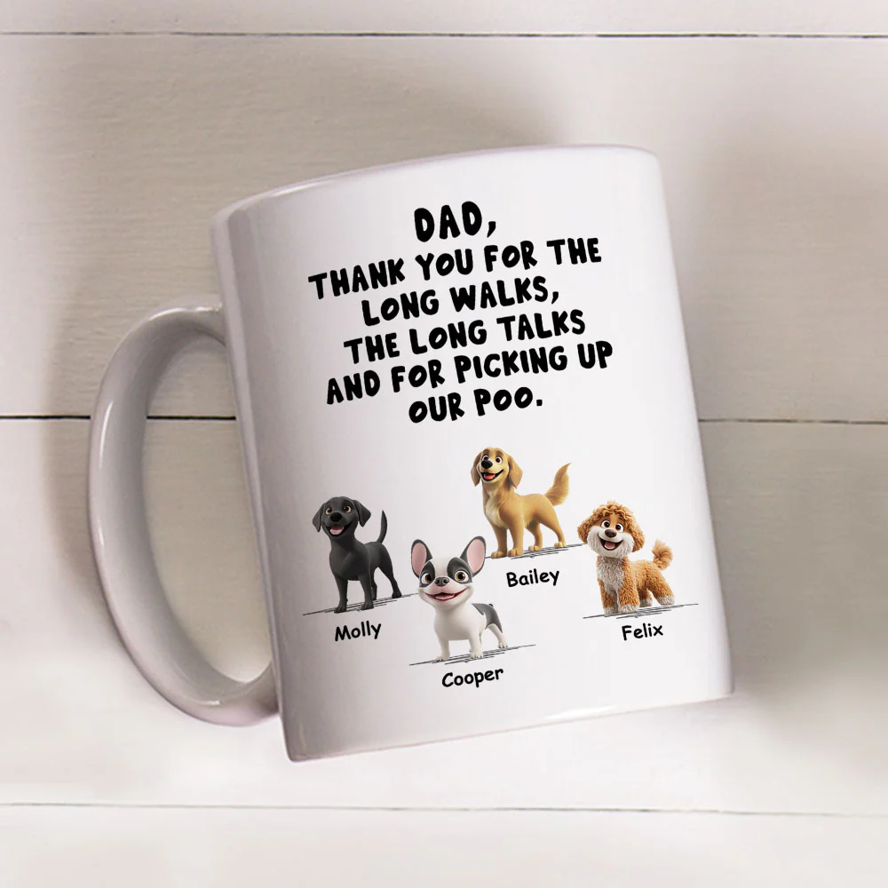 Long Walks Long Talks - Personalized Custom Coffee Mug - Image 3