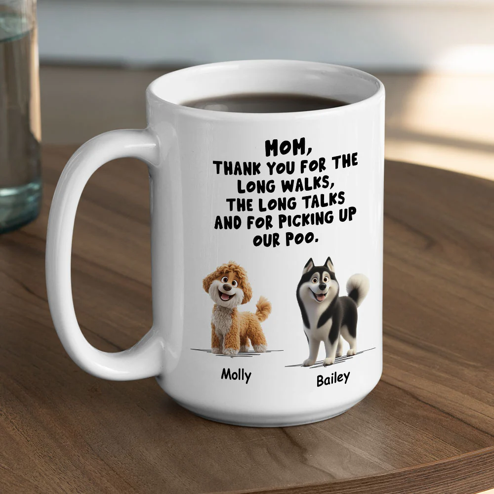 Long Walks Long Talks - Personalized Custom Coffee Mug - Image 4