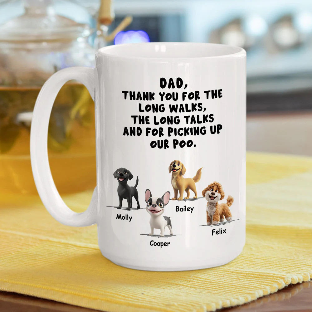 Long Walks Long Talks - Personalized Custom Coffee Mug - Image 5