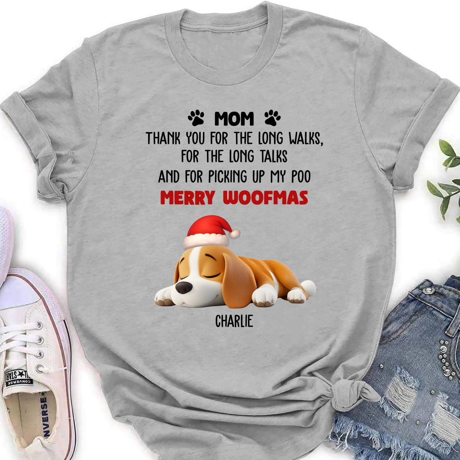 Long Walks Long Talks - Personalized Custom Women's T-Shirt - Image 6