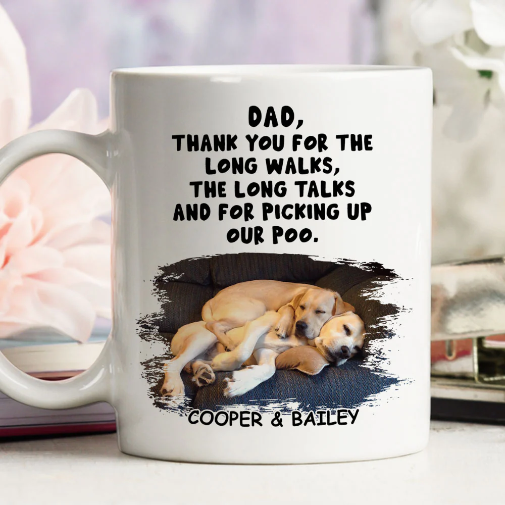 Long Walks Long Talks Photo - Personalized Custom Coffee Mug - Image 2
