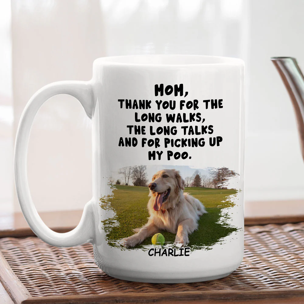 Long Walks Long Talks Photo - Personalized Custom Coffee Mug - Image 3