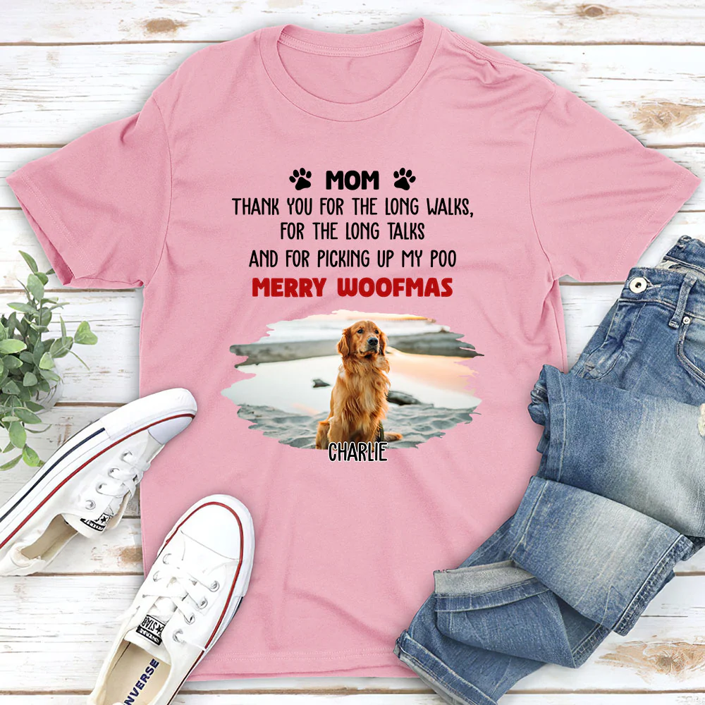 Long Walks Long Talks Photo - Personalized Custom Unisex T-shirt - Image 3