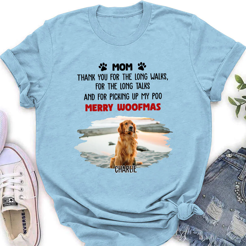 Long Walks Long Talks Photo - Personalized Custom Women's T-Shirt